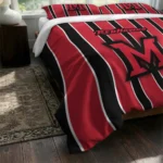 Miami Redhawks Stripe Style Bedding Set Best Selling