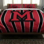 Miami Redhawks Stripe Style Bedding Set Best Selling
