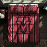 Miami Redhawks Stripe Style Bedding Set Best Selling
