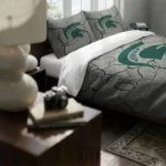 Michigan State Spartans Cracked Texture Bedding Set Best Selling