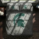 Michigan State Spartans Cracked Texture Bedding Set Best Selling