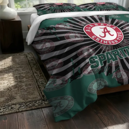 Michigan State Spartans Sunburst Splatter Bedding Set Fashion Forward