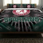 Michigan State Spartans Sunburst Splatter Bedding Set Best Selling