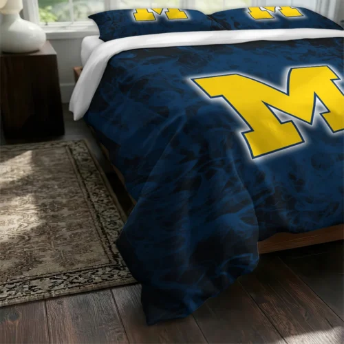 Michigan Wolverines Red Mist Bedding Set Fashion Forward