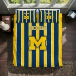 Michigan Wolverines Stripe Style Bedding Set Best Selling