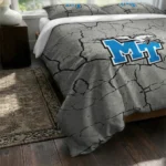 Middle Tennessee Blue Raiders Cracked Texture Bedding Set Best Selling
