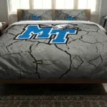 Middle Tennessee Blue Raiders Cracked Texture Bedding Set Best Selling