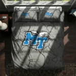 Middle Tennessee Blue Raiders Cracked Texture Bedding Set Best Selling