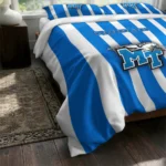 Middle Tennessee Blue Raiders Stripe Style Bedding Set Best Selling