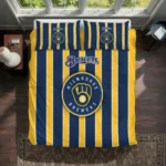 Milwaukee Brewers Stripe Style Bedding Set Best Selling