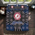 Milwaukee Brewers Sunburst Splatter Bedding Set Best Selling