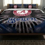 Milwaukee Brewers Sunburst Splatter Bedding Set Best Selling