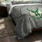 Milwaukee Bucks Cracked Texture Bedding Set Best Selling