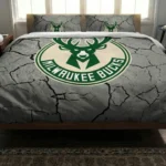 Milwaukee Bucks Cracked Texture Bedding Set Best Selling