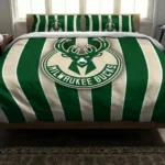 Milwaukee Bucks Stripe Style Bedding Set Best Selling