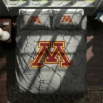Minnesota Golden Gophers Cracked Texture Bedding Set Best Selling