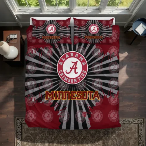 Minnesota Golden Gophers Sunburst Splatter Bedding Set Best Selling