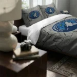 Minnesota Timberwolves Cracked Texture Bedding Set Best Selling