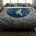 Minnesota Timberwolves Cracked Texture Bedding Set Best Selling
