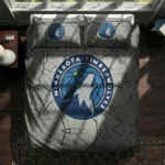 Minnesota Timberwolves Cracked Texture Bedding Set Best Selling