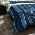 Minnesota Timberwolves Stripe Style Bedding Set Best Selling