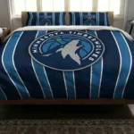 Minnesota Timberwolves Stripe Style Bedding Set Best Selling