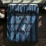 Minnesota Timberwolves Stripe Style Bedding Set Best Selling
