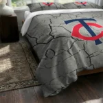 Minnesota Twins Cracked Texture Bedding Set Best Selling