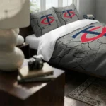 Minnesota Twins Cracked Texture Bedding Set Best Selling