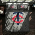 Minnesota Twins Cracked Texture Bedding Set Best Selling