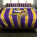 Minnesota Vikings Stripe Style Bedding Set Best Selling