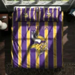 Minnesota Vikings Stripe Style Bedding Set Best Selling