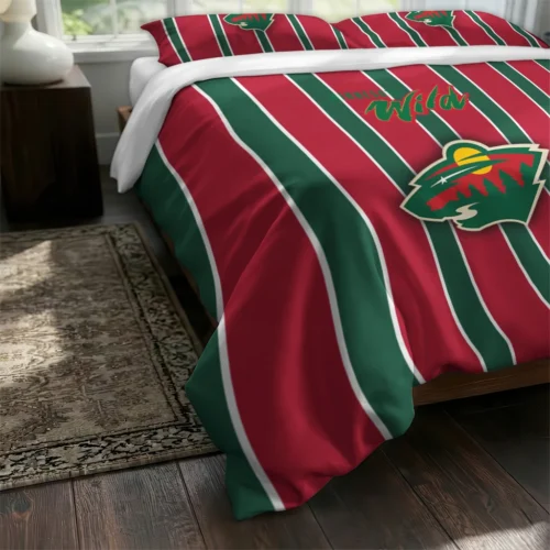 Minnesota Wild Stripe Style Bedding Set Fashion Forward