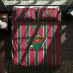 Minnesota Wild Stripe Style Bedding Set Best Selling