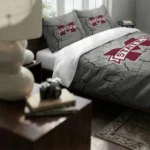 Mississippi State Bulldogs Cracked Texture Bedding Set Best Selling