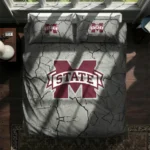 Mississippi State Bulldogs Cracked Texture Bedding Set Best Selling