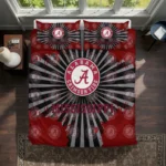 Mississippi State Bulldogs Sunburst Splatter Bedding Set Best Selling