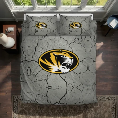 Missouri Tigers Cracked Texture Bedding Set Best Selling