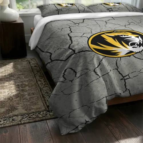 Missouri Tigers Cracked Texture Bedding Set Fashion Forward