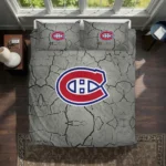 Montreal Canadiens Cracked Texture Bedding Set Best Selling