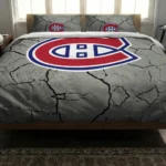 Montreal Canadiens Cracked Texture Bedding Set Best Selling