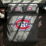 Montreal Canadiens Cracked Texture Bedding Set Best Selling