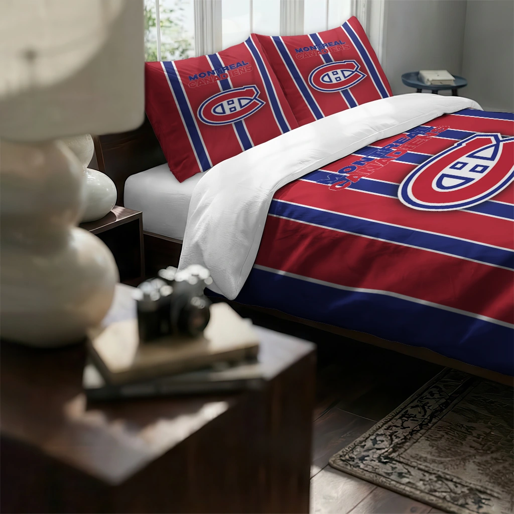 Montreal Canadiens Stripe Style Bedding Set High Quality Montreal Canadiens Stripe Style Bedding Set High Quality