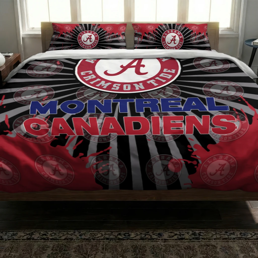Montreal Canadiens Sunburst Splatter Bedding Set Latest Model Montreal Canadiens Sunburst Splatter Bedding Set Latest Model