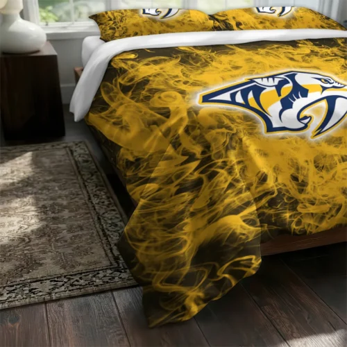 Nashville Predators Red Mist Bedding Set Fashion Forward