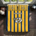 Nashville Predators Stripe Style Bedding Set Best Selling