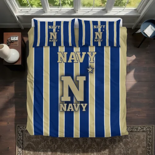 Navy Midshipmen Stripe Style Bedding Set Best Selling