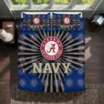 Navy Midshipmen Sunburst Splatter Bedding Set Best Selling