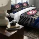 Navy Midshipmen Sunburst Splatter Bedding Set Best Selling