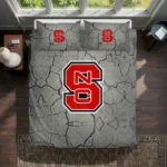 Nc State Wolfpack Cracked Texture Bedding Set Best Selling
